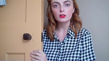 Redhead gives a British blowjob and receives a cumshot in this homemade video